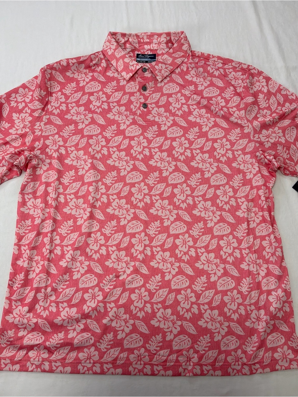 Ben Hogan Pink Floral Polo Shirt